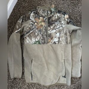 Youth xl Columbia camo half zip jacket